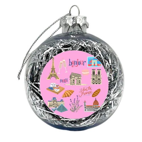 J'adore Paris - xmas bauble by Lilly Rose
