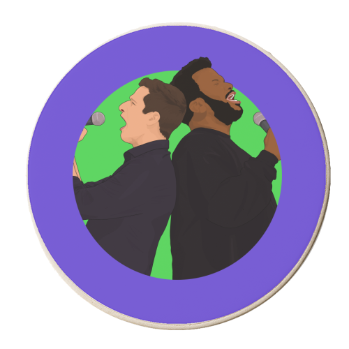 Jake and Doug Judy - personalised beer coaster by Pink and Pip