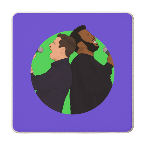 Jake and Doug Judy - personalised beer coaster by Pink and Pip