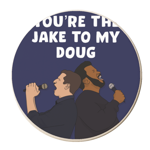 Jake to my Doug - personalised beer coaster by Pink and Pip