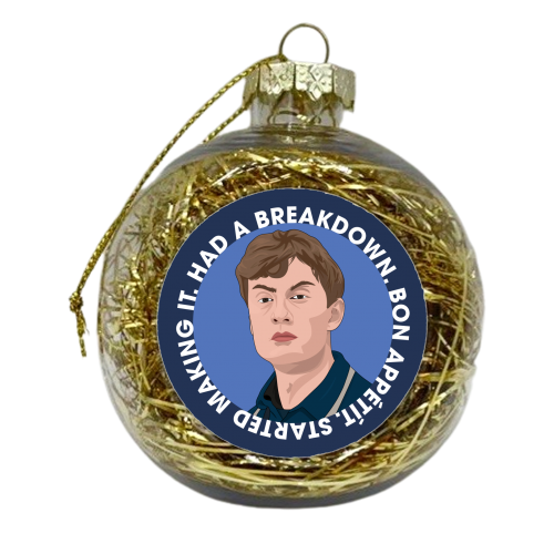 James Acaster - xmas bauble by Pink and Pip