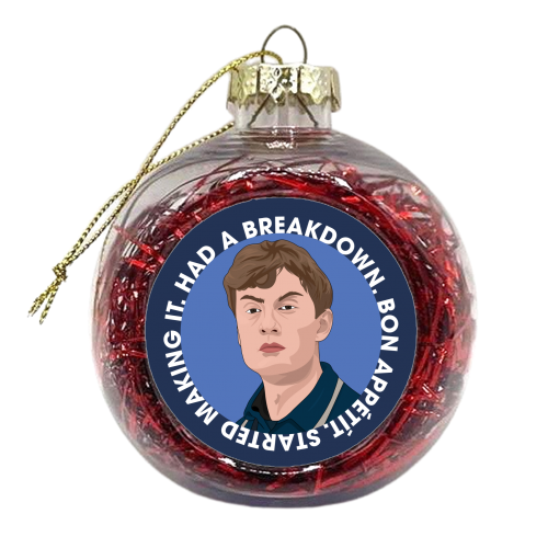 James Acaster - xmas bauble by Pink and Pip