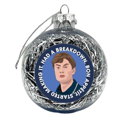 James Acaster - xmas bauble by Pink and Pip