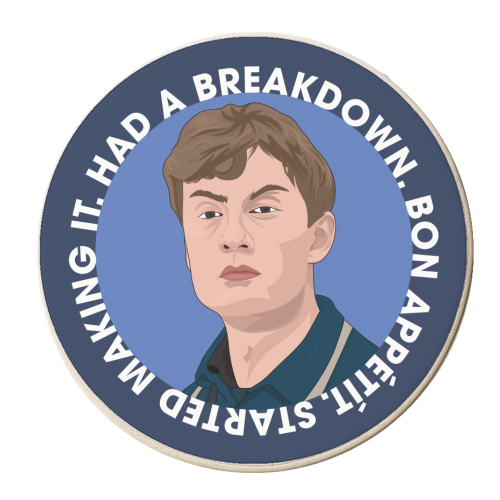 James Acaster - personalised beer coaster by Pink and Pip