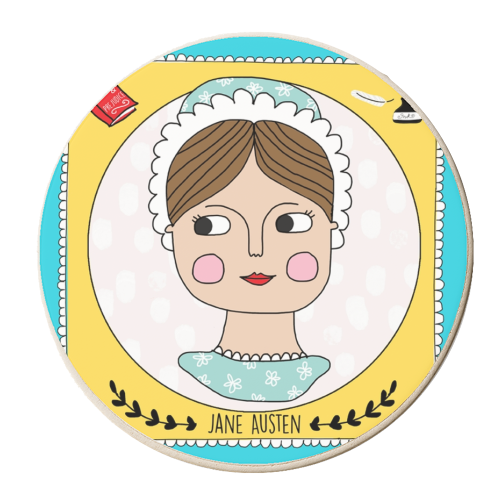 Jane Austen Coaster - personalised beer coaster by Nichola Cowdery