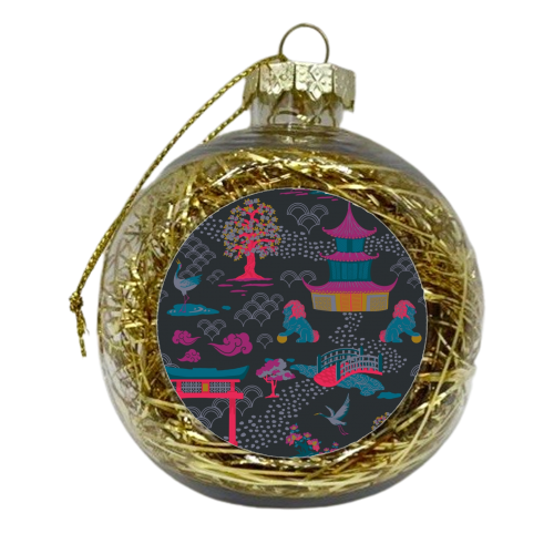 Japanese Blossom Garden - xmas bauble by Draper & Harlow