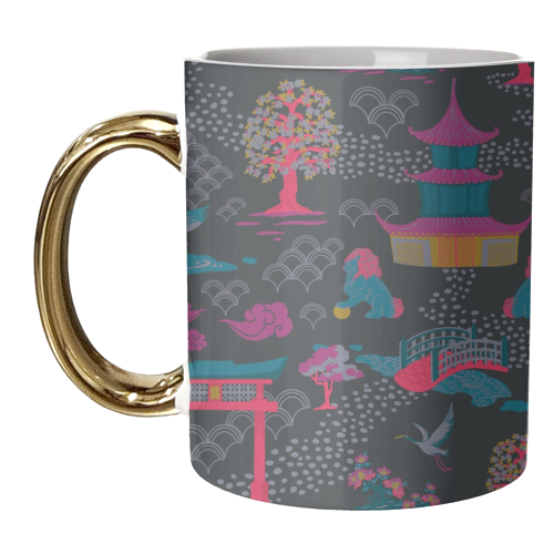 Japanese Blossom Garden - unique mug by Draper & Harlow