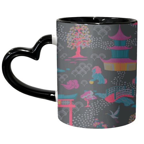 Japanese Blossom Garden - unique mug by Draper & Harlow