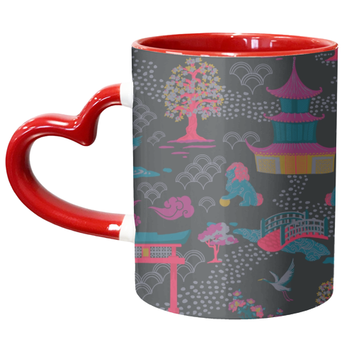 Japanese Blossom Garden - unique mug by Draper & Harlow