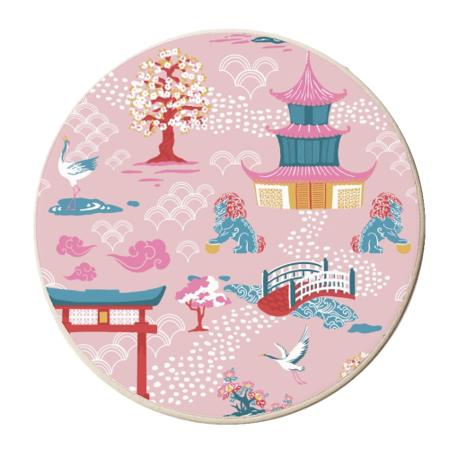 Japanese Garden - personalised beer coaster by Draper & Harlow