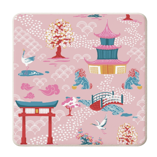 Japanese Garden - personalised beer coaster by Draper & Harlow