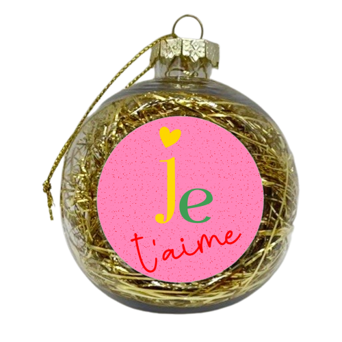 Je T'aime - xmas bauble by Lisa Wardle