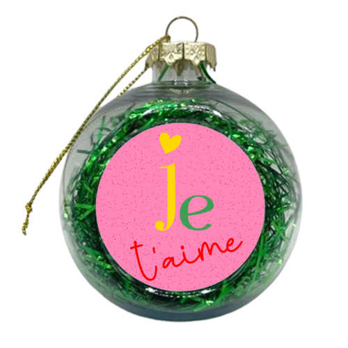 Je T'aime - xmas bauble by Lisa Wardle