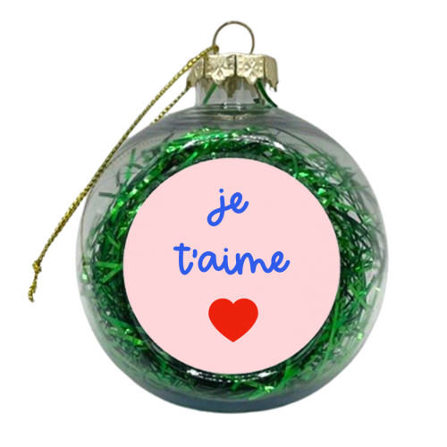 Je t'aime - xmas bauble by Adam Regester
