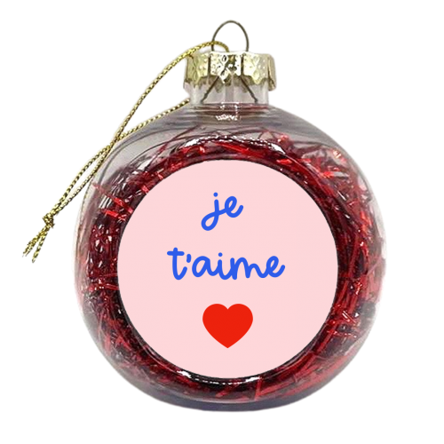 Je t'aime - xmas bauble by Adam Regester