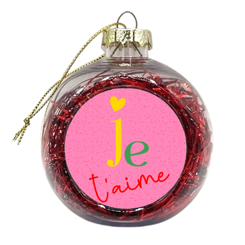 Je T'aime - xmas bauble by Lisa Wardle