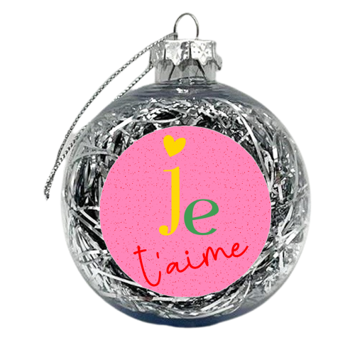 Je T'aime - xmas bauble by Lisa Wardle