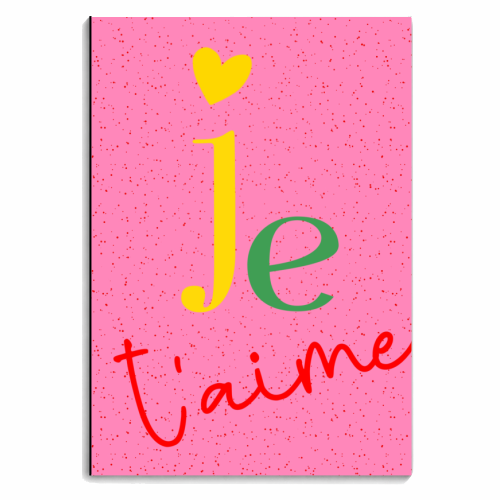 Je T'aime - personalised A4, A5, A6 notebook by Lisa Wardle