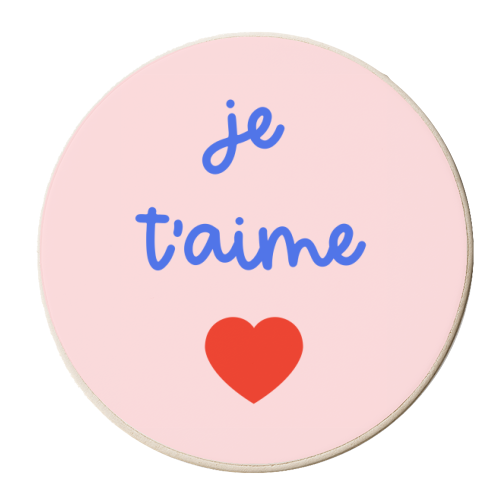 Je t'aime - personalised beer coaster by Adam Regester
