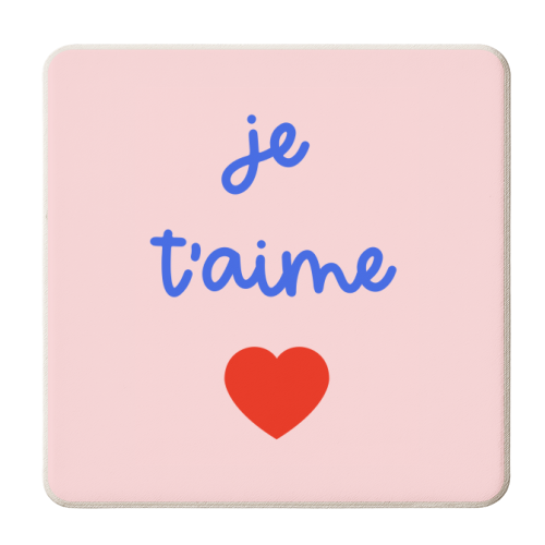 Je t'aime - personalised beer coaster by Adam Regester