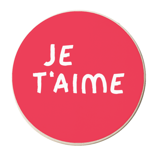 Je t'aime - personalised beer coaster by The Boy and the Bear