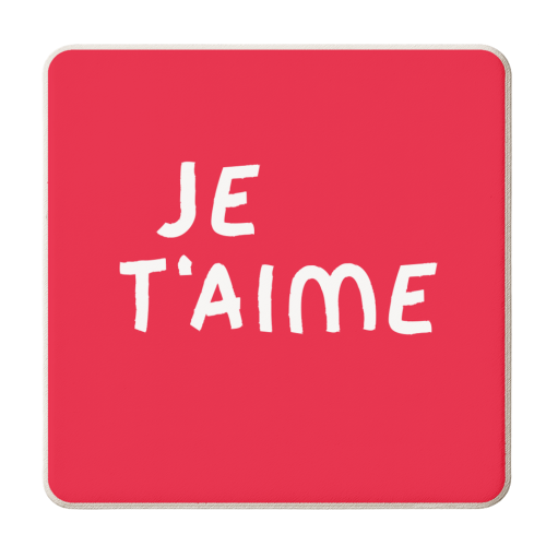Je t'aime - personalised beer coaster by The Boy and the Bear