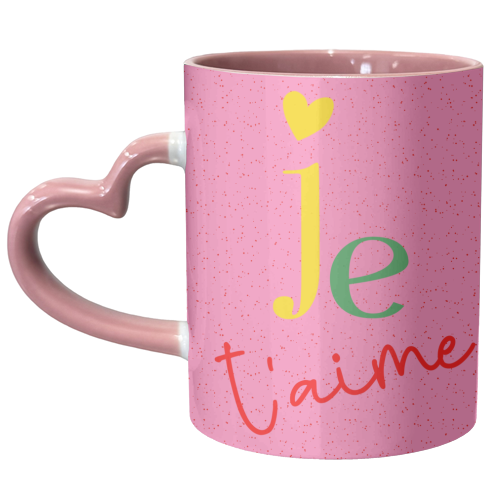 Je T'aime - unique mug by Lisa Wardle