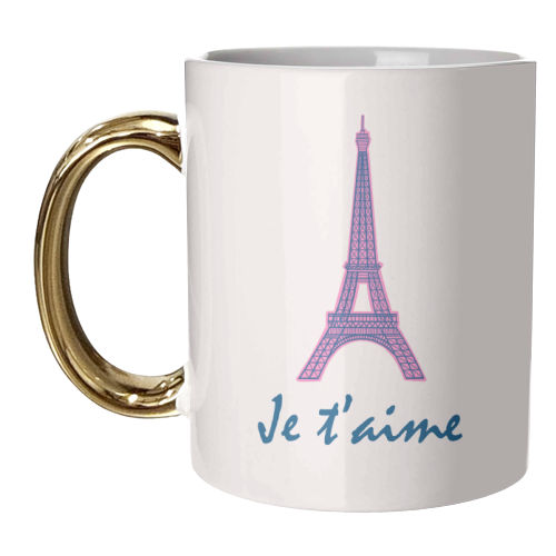 Je t'iame Paris - unique mug by Adam Regester