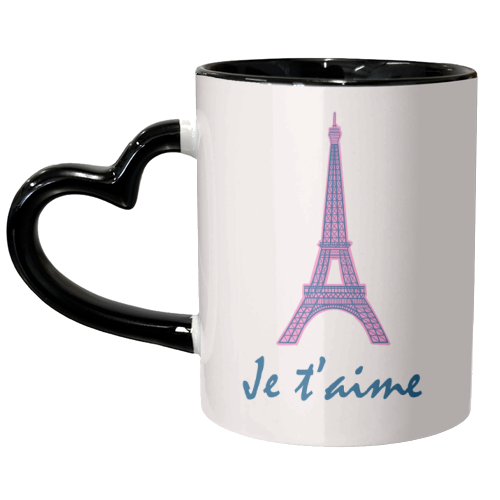 Je t'iame Paris - unique mug by Adam Regester
