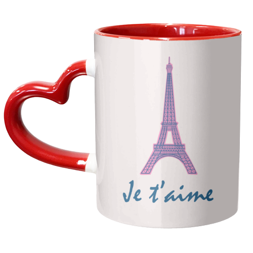 Je t'iame Paris - unique mug by Adam Regester