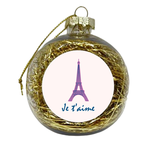 Je t'iame Paris - xmas bauble by Adam Regester