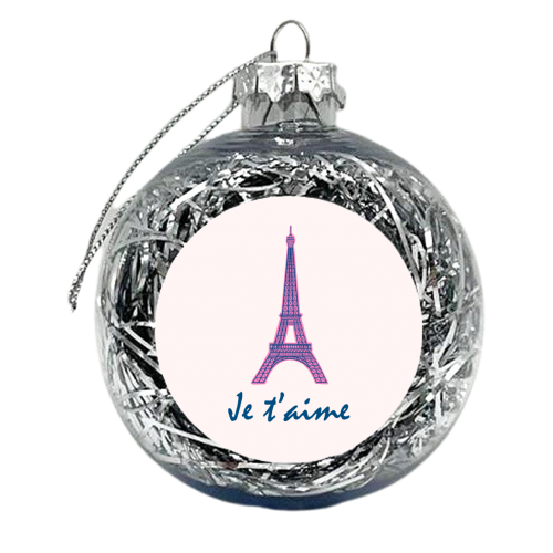 Je t'iame Paris - xmas bauble by Adam Regester