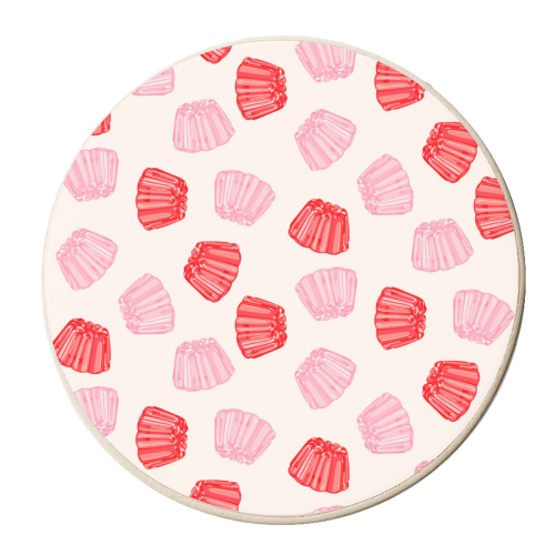 Jelly Cups - personalised beer coaster by Lisa Wardle