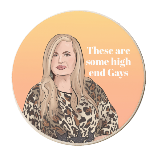 Jennifer Coolidge - personalised beer coaster by The Queer Store