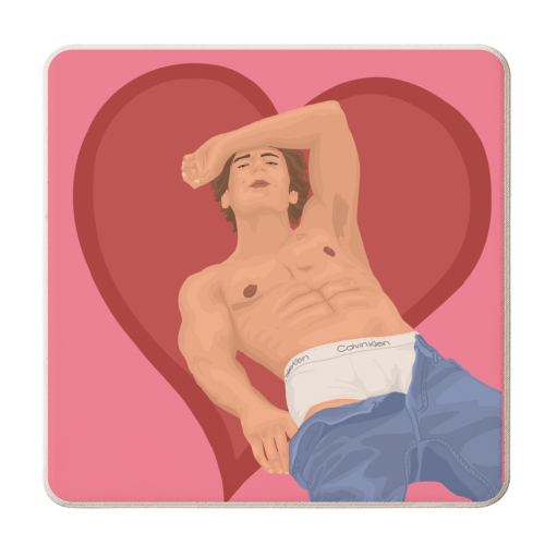Jeremy Allen White - Hot Chef - The Bear - personalised beer coaster by By Rosybum