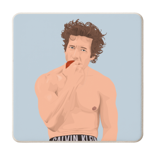 Jeremy Allen White - personalised beer coaster by Pink and Pip