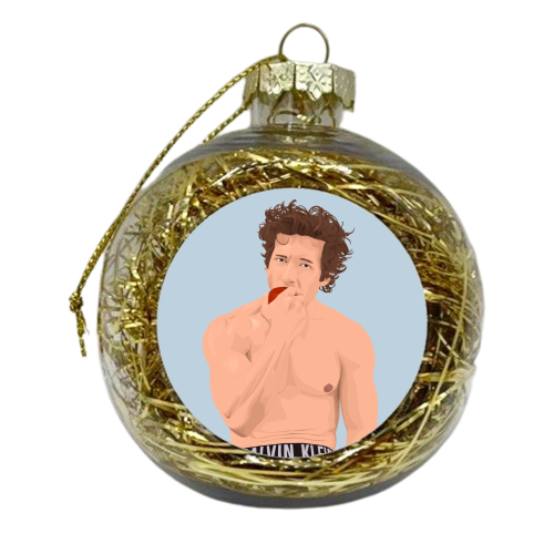 Jeremy Allen White - xmas bauble by Pink and Pip