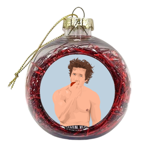 Jeremy Allen White - xmas bauble by Pink and Pip