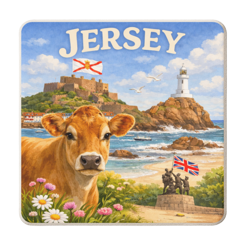 Jersey Cow - personalised beer coaster by Ms Doodle