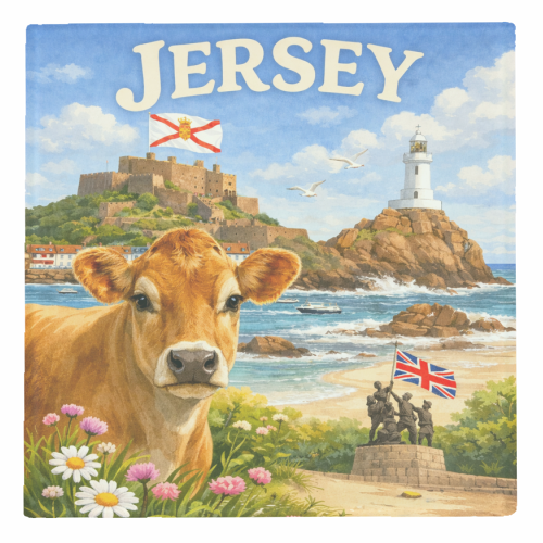 Jersey Cow - personalised beer coaster by Ms Doodle