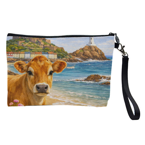 Jersey Cow - pretty makeup bag by Ms Doodle
