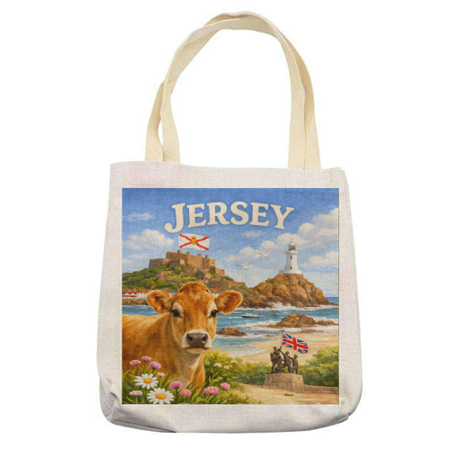 Jersey Cow - printed canvas tote bag by Ms Doodle