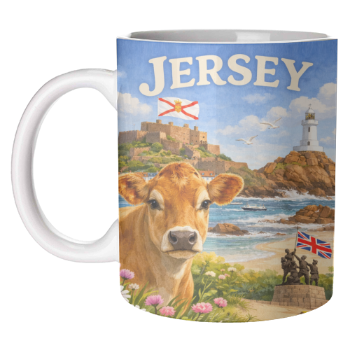 Jersey Cow - unique mug by Ms Doodle