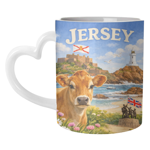 Jersey Cow - unique mug by Ms Doodle