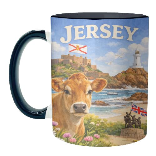 Jersey Cow - unique mug by Ms Doodle