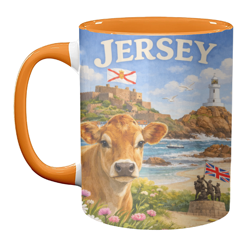 Jersey Cow - unique mug by Ms Doodle