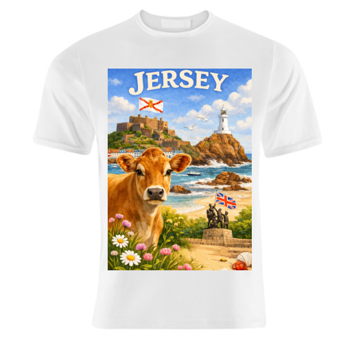 Jersey Cow - unique t shirt by Ms Doodle