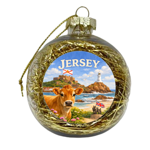 Jersey Cow - xmas bauble by Ms Doodle
