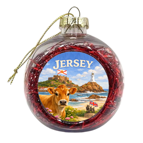 Jersey Cow - xmas bauble by Ms Doodle
