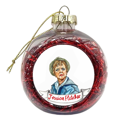 Jessica Fletcher Murder, she wrote - xmas bauble by Thom Kofoed